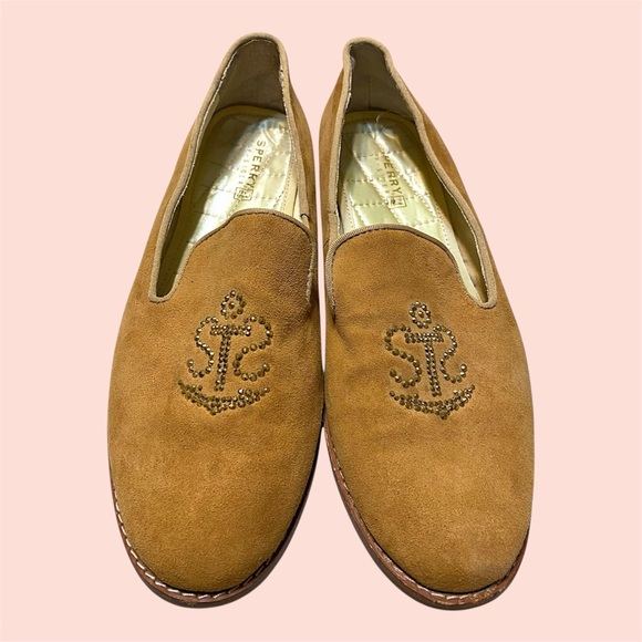 Sperry Pennington Rhinestone Suede Loafers - Picture 2 of 9